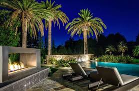 outdoor light palm pool